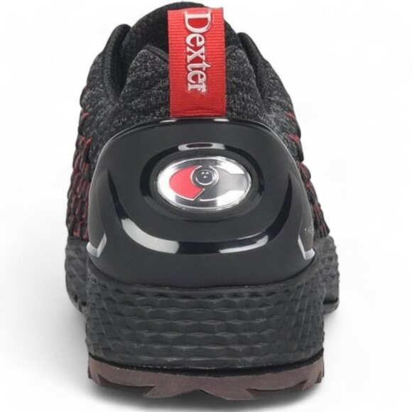 NWT Dexter Mens Size 8 THE C9 Knit BOA Black Red Black Bowling Shoes - Picture 9 of 15